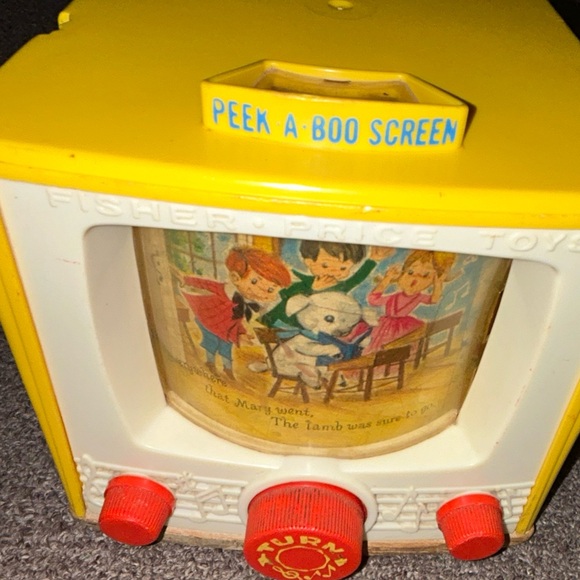 Fisher Price Music Box TV Peek A Boo Screen Vintage Toy Mary Had A Little Lamb - Picture 2 of 10